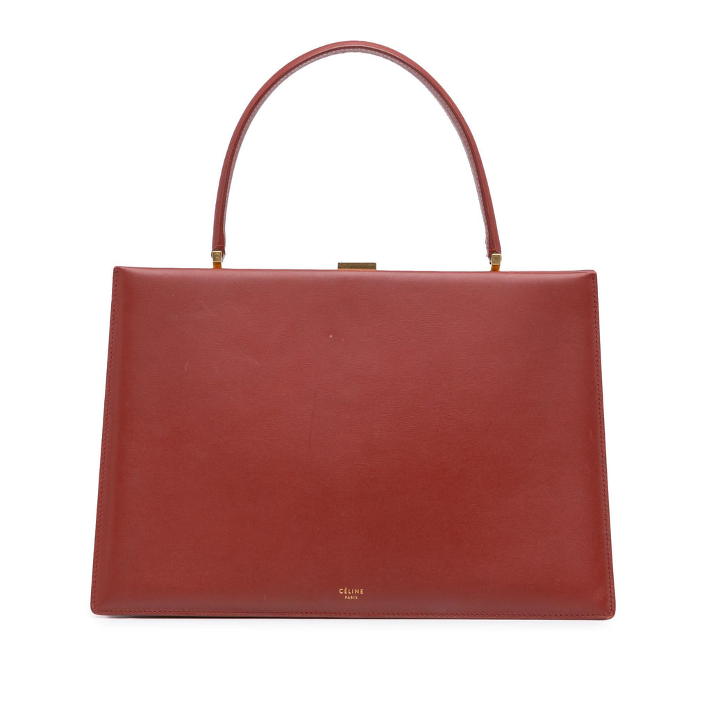 Celine Medium Calfskin Clasp Handbag