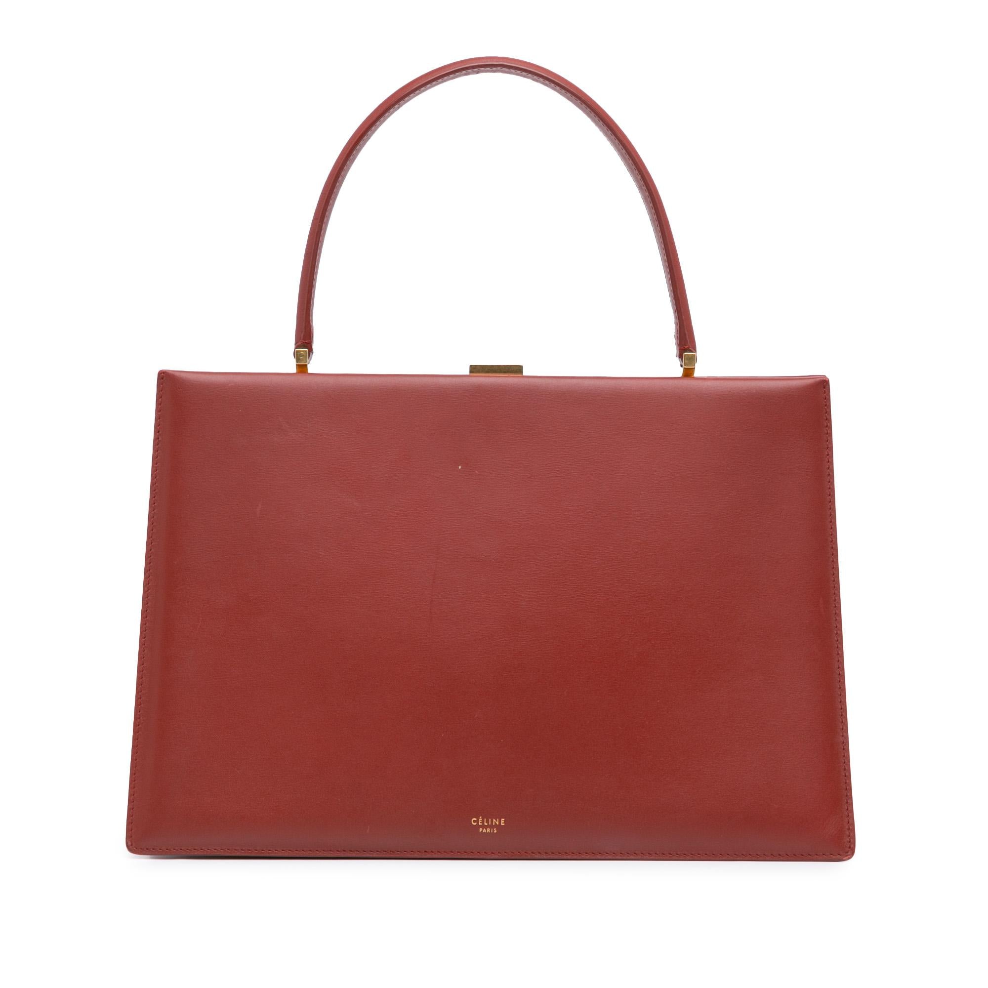 Celine Medium Calfskin Clasp Handbag