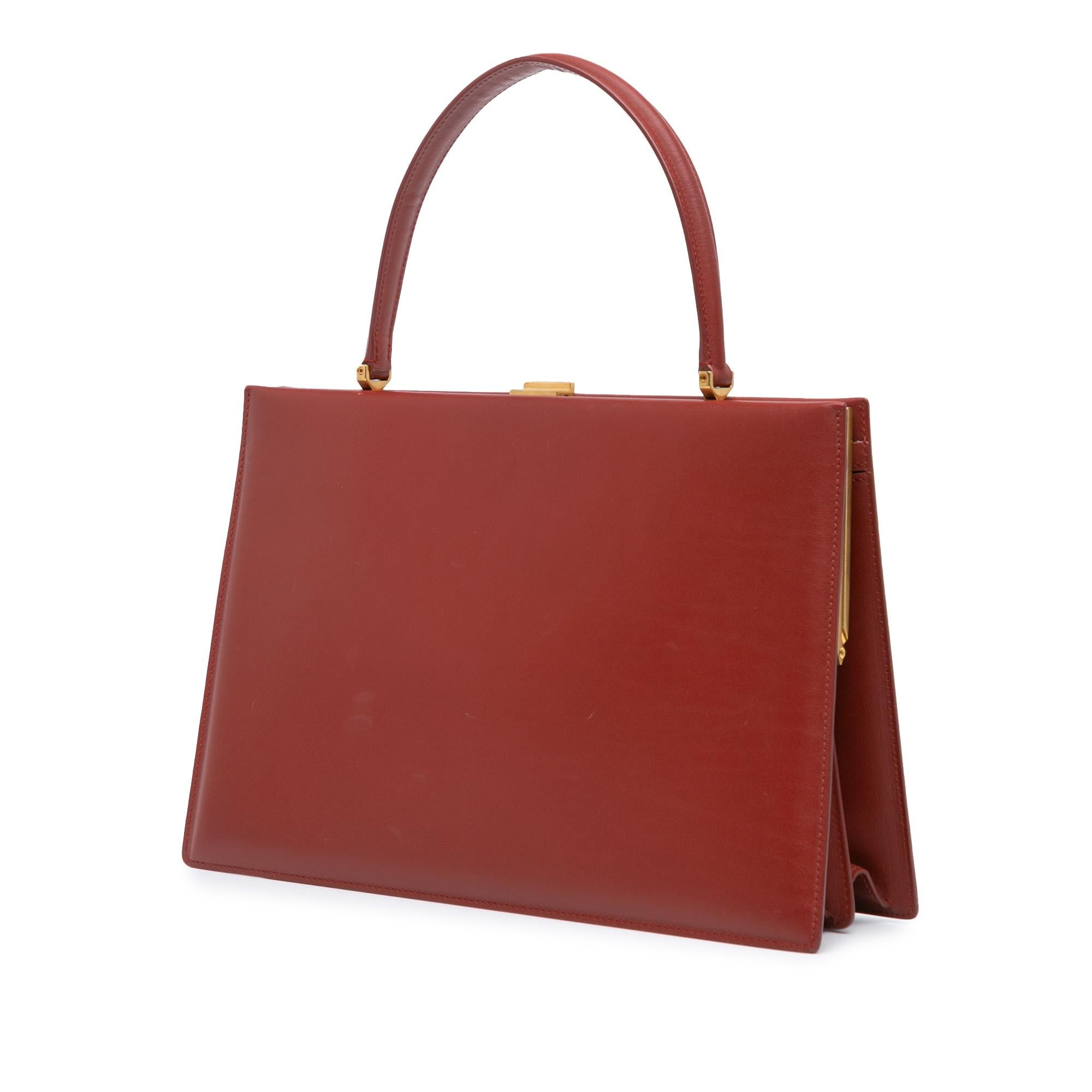Celine Medium Calfskin Clasp Handbag