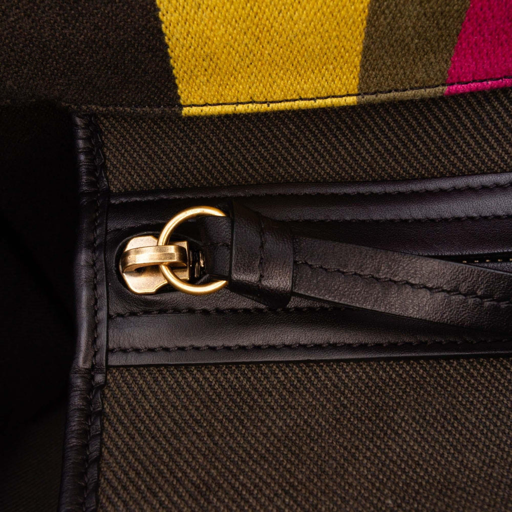 Celine Medium Canvas Striped Phantom Luggage Tote