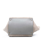 Celine Medium Croc Embossed Leather Luggage Phantom Tote