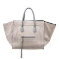 Celine Medium Croc Embossed Leather Luggage Phantom Tote
