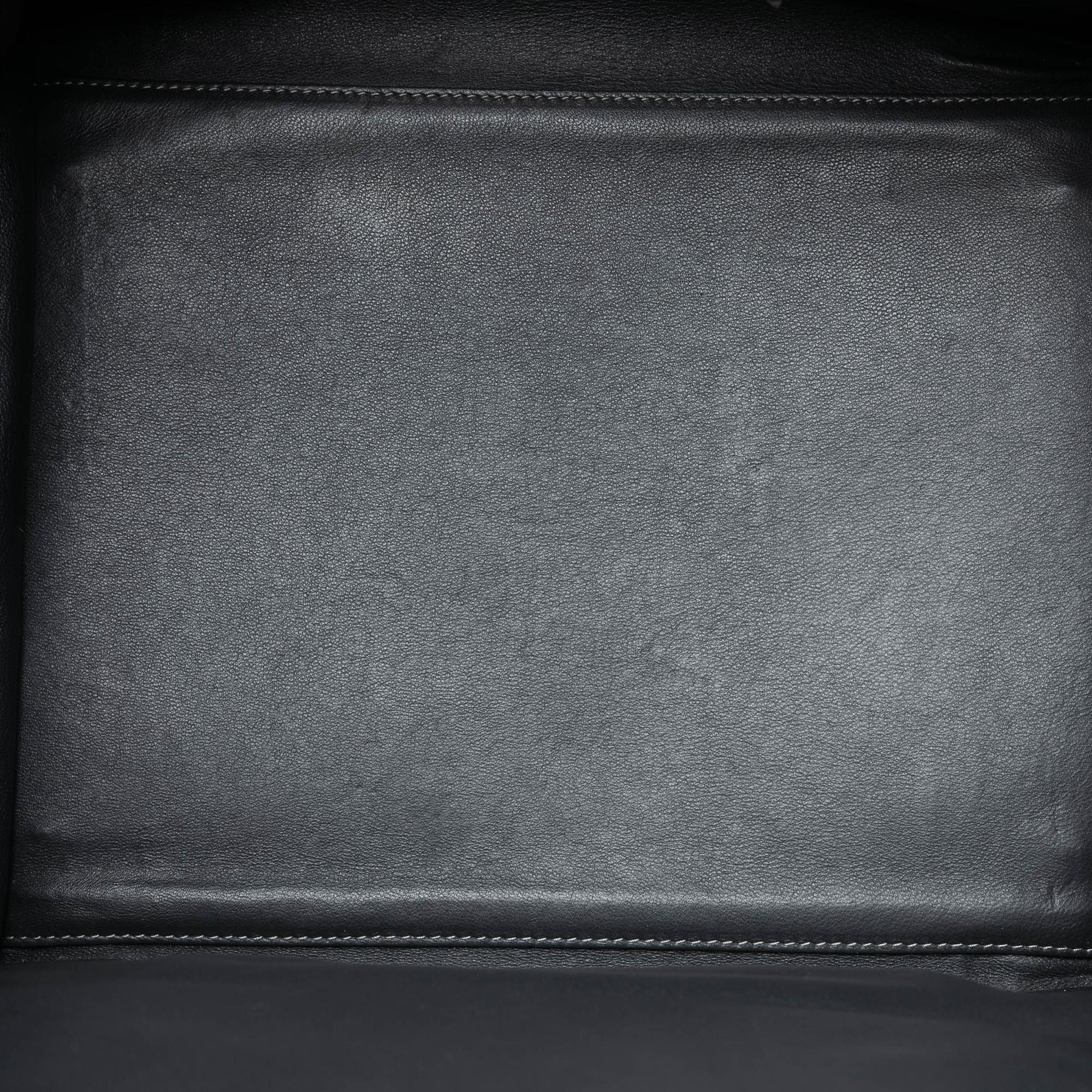 Celine Medium Croc Embossed Leather Luggage Phantom Tote