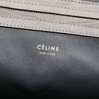 Celine Medium Croc Embossed Leather Luggage Phantom Tote
