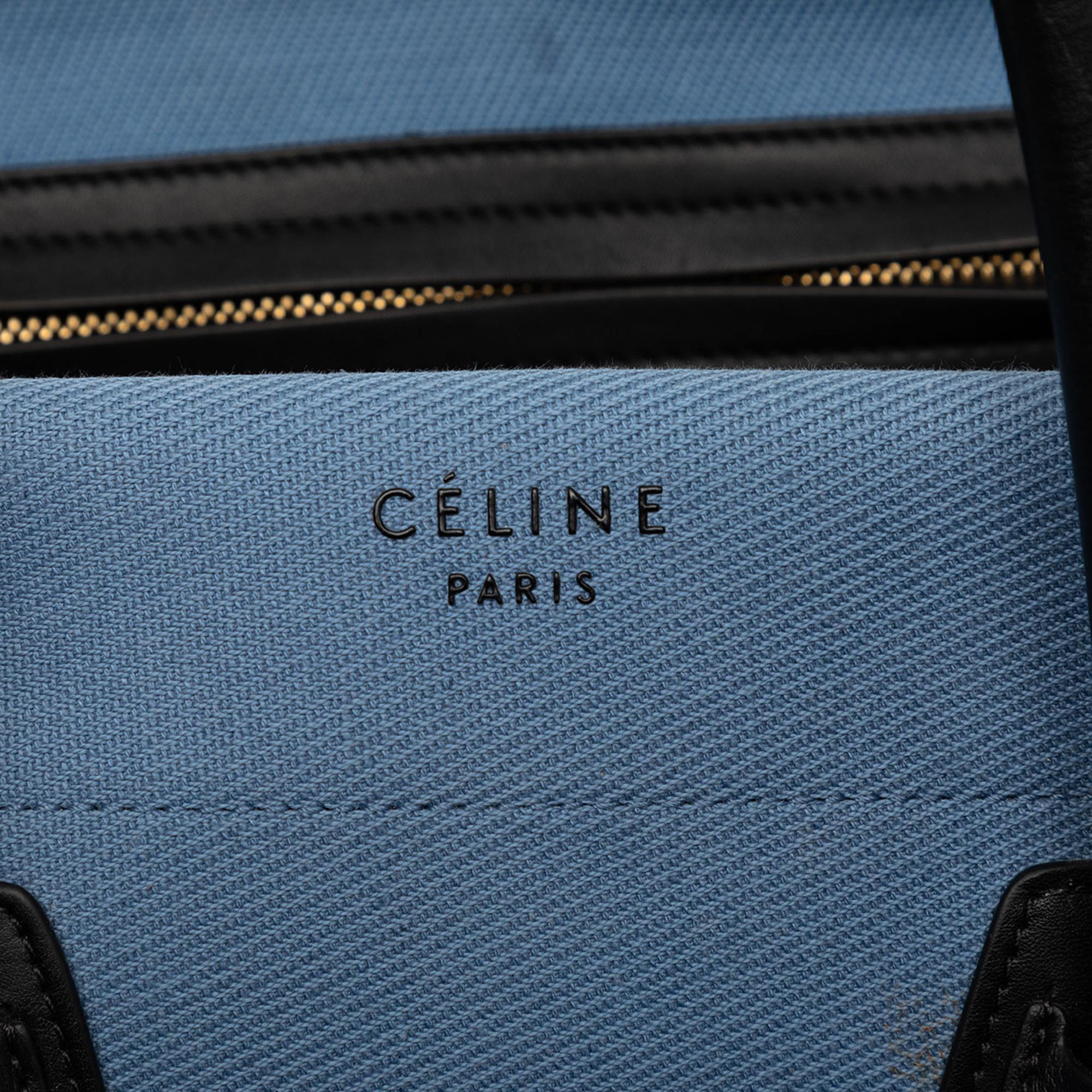 Celine Medium Denim Phantom Luggage Tote
