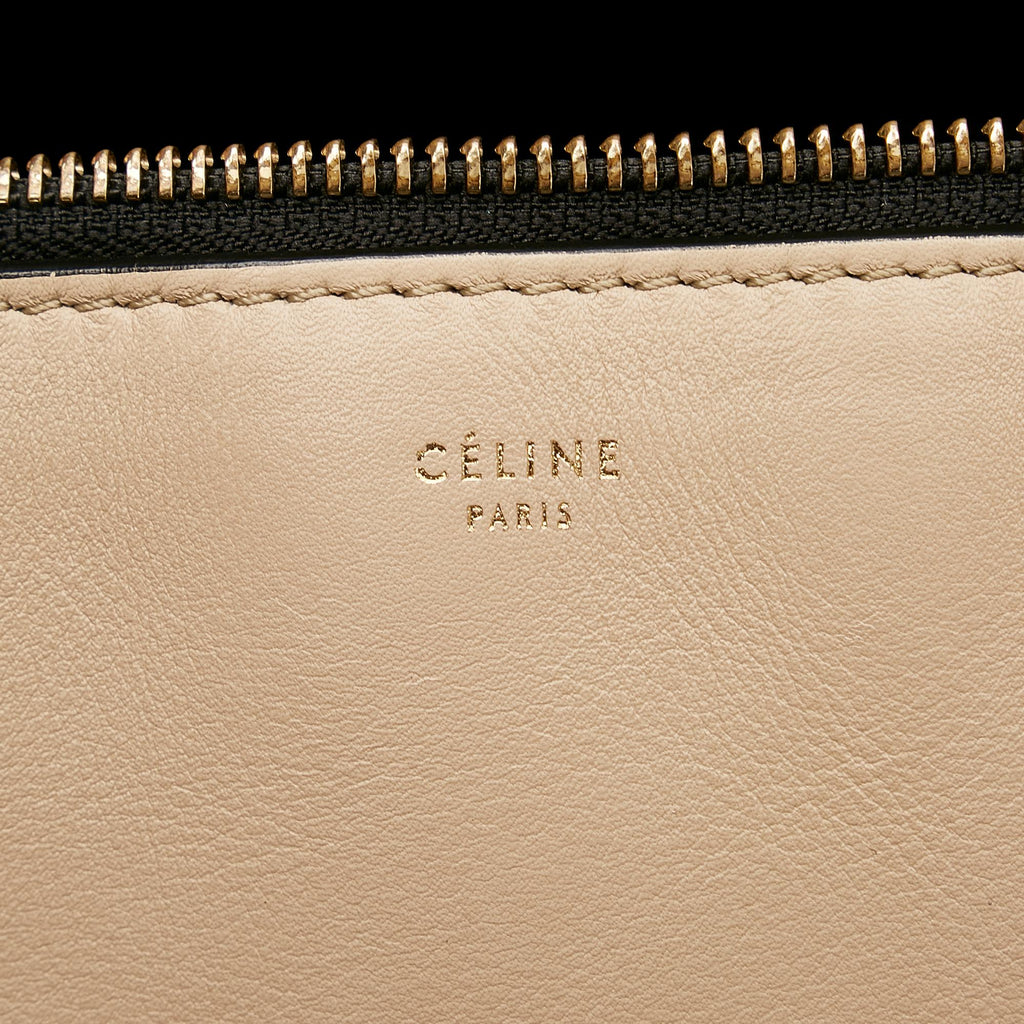 Celine Medium Edge Bicolor Leather Handbag (SHG-37339)
