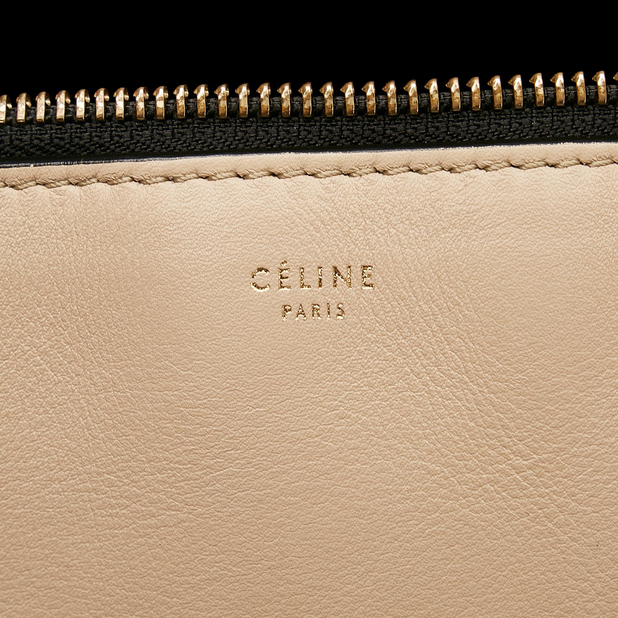 Celine Medium Edge Bicolor Leather Handbag (SHG-37339)