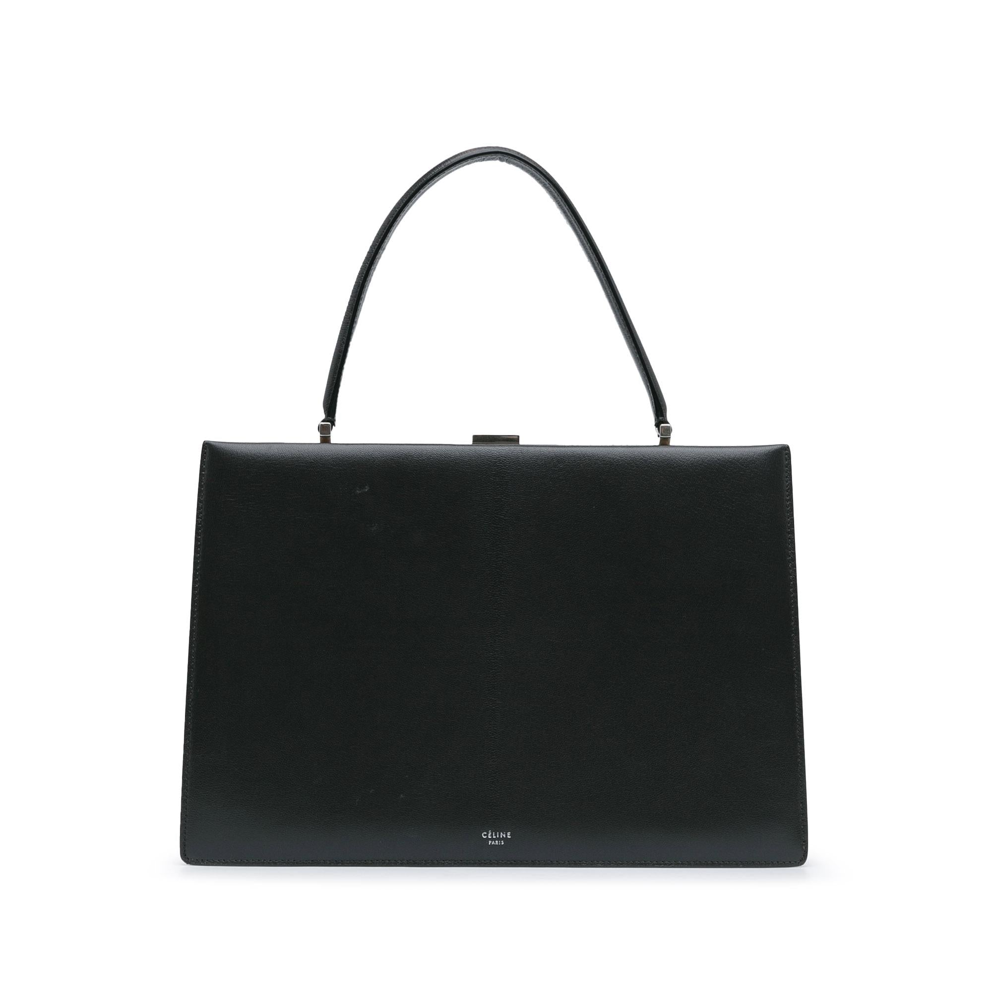 Celine Medium Leather Clasp Bag (SHG-J1VgUz)
