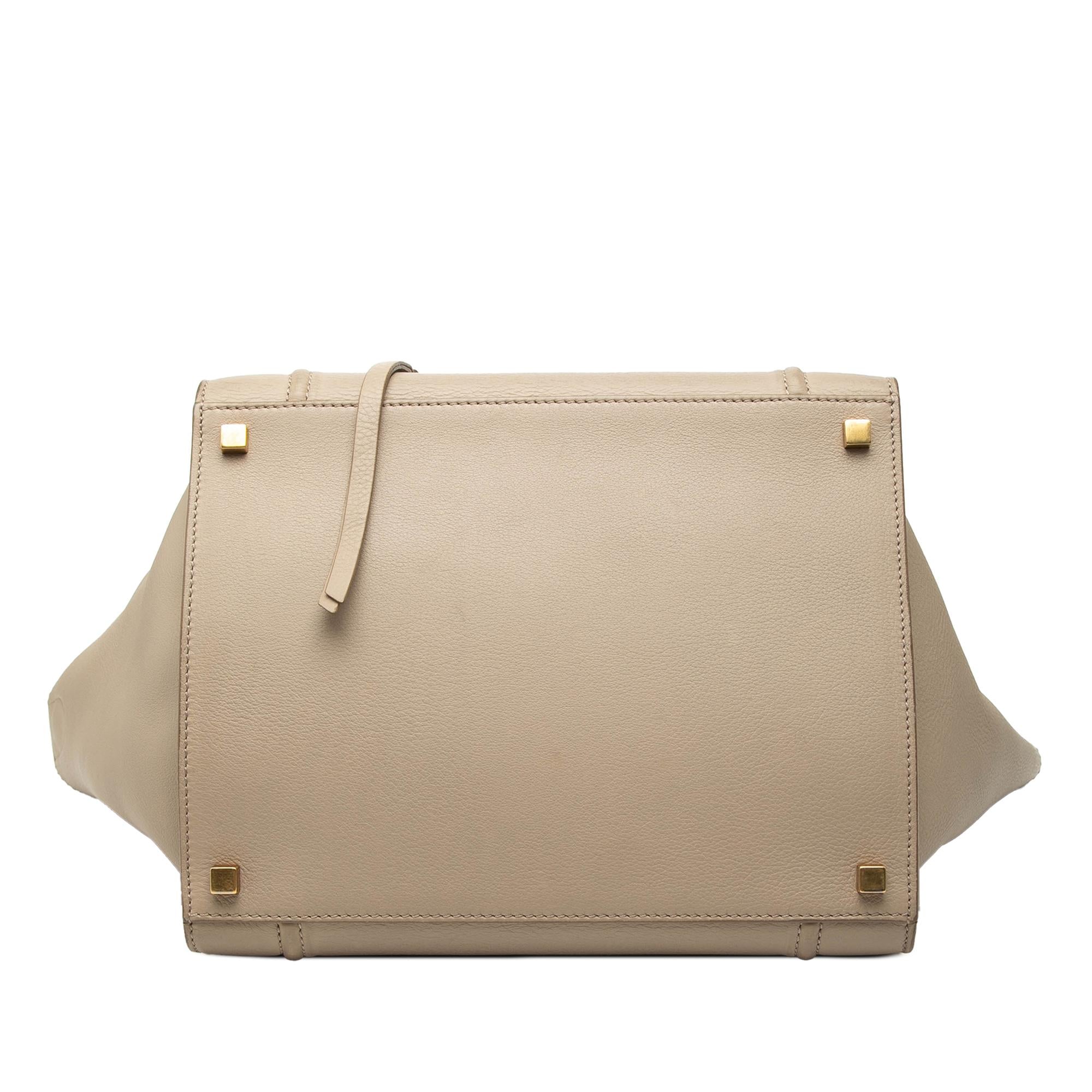 Celine Medium Leather Luggage Phantom Tote