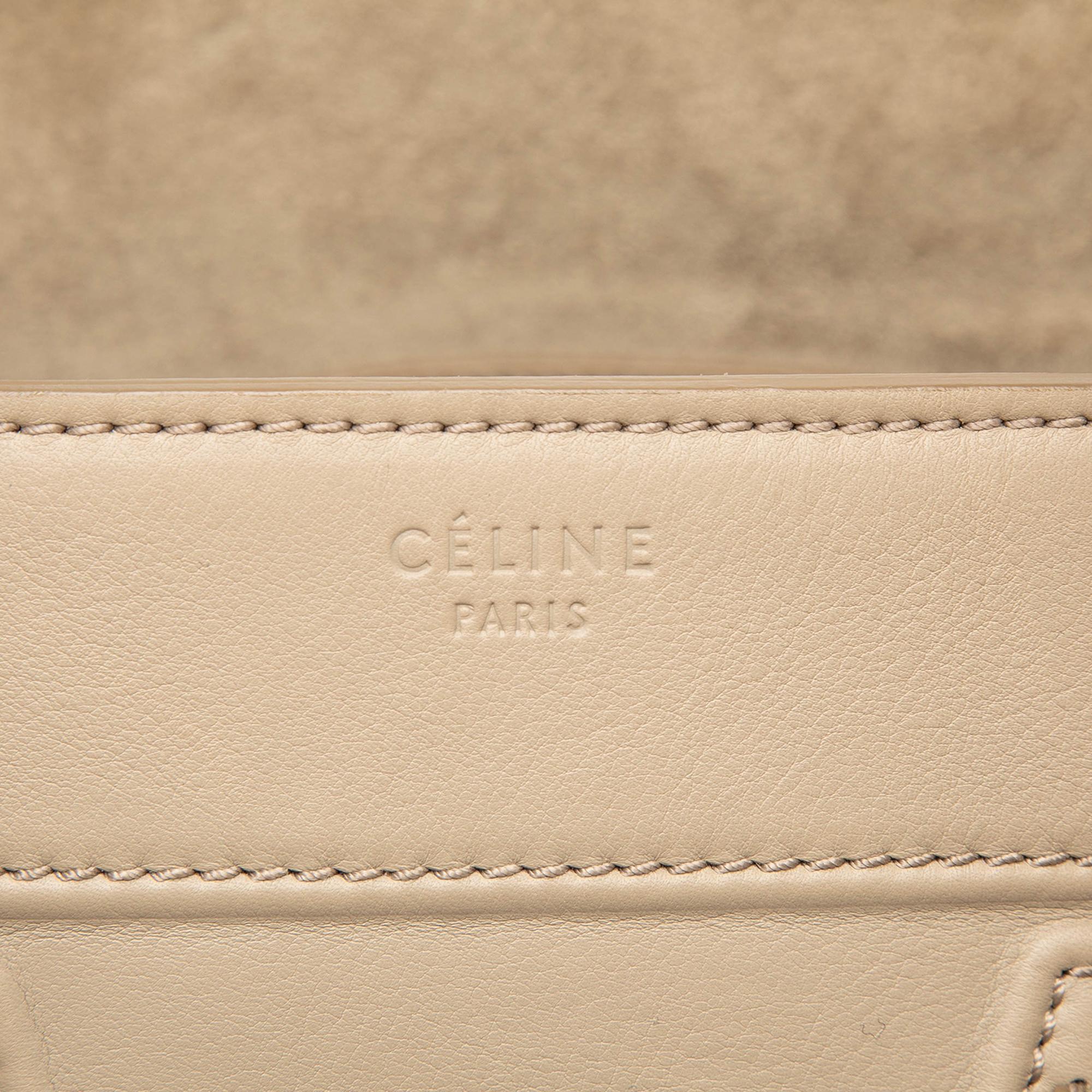 Celine Medium Leather Luggage Phantom Tote