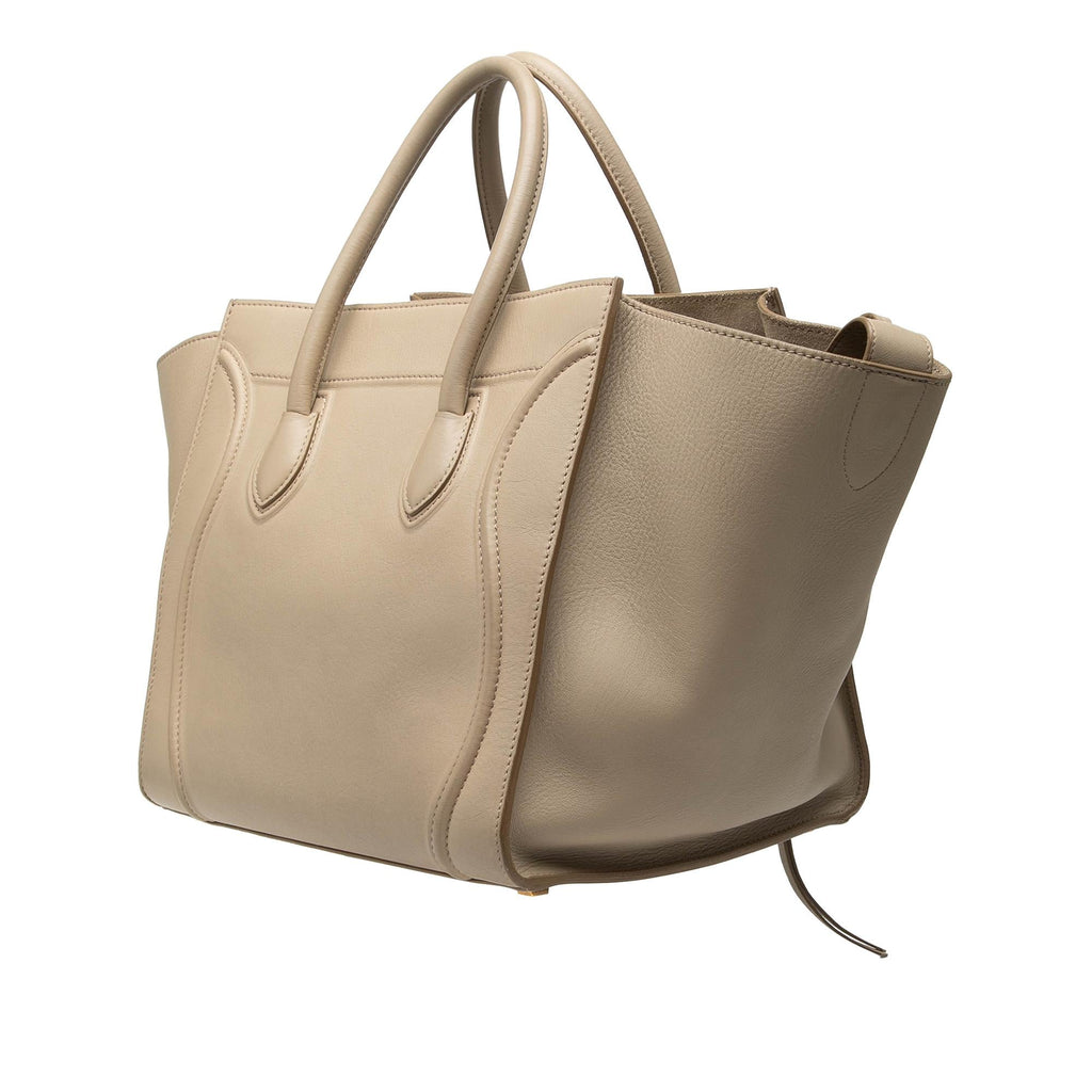 Celine Medium Leather Luggage Phantom Tote