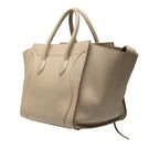 Celine Medium Leather Luggage Phantom Tote