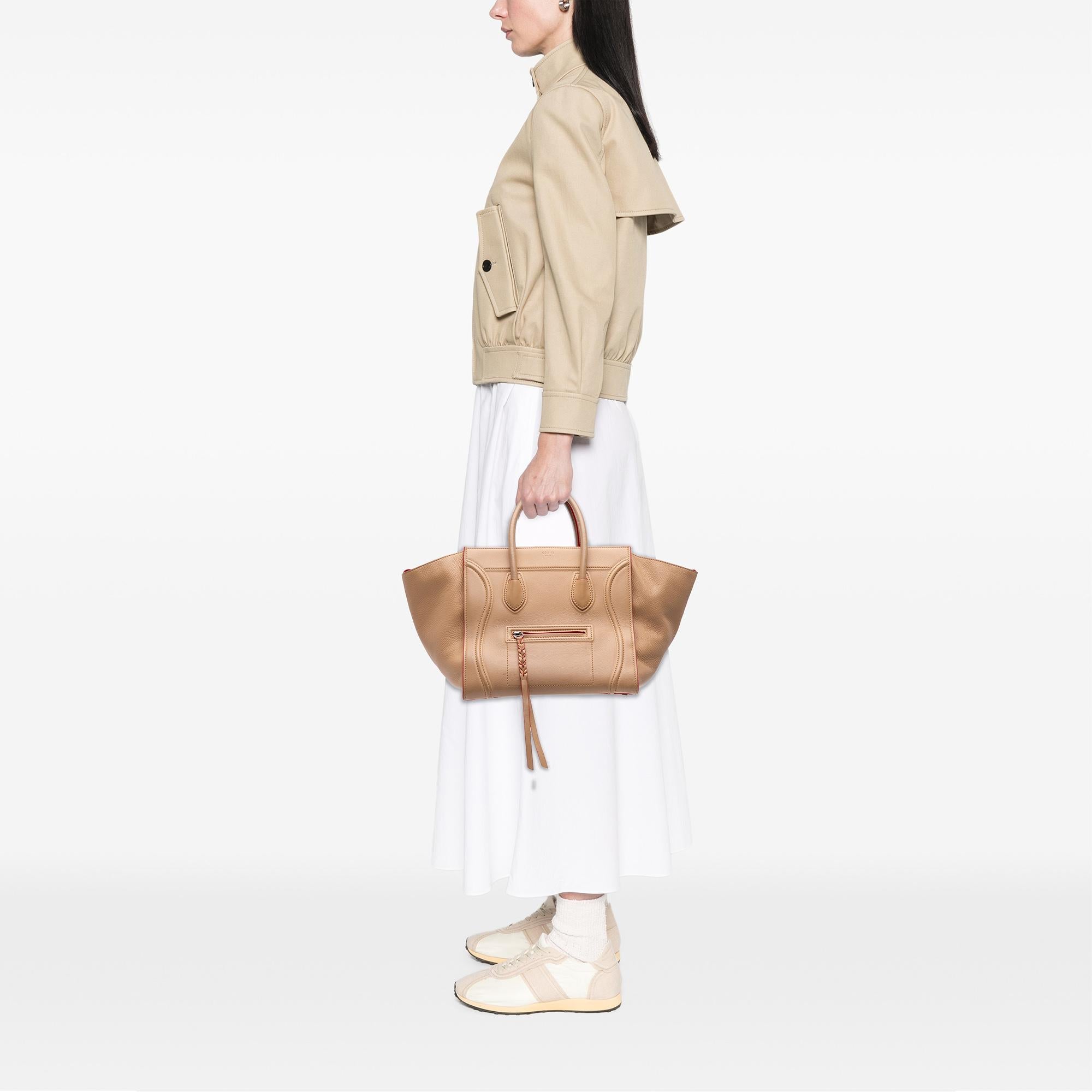 Celine Medium Leather Phantom Luggage Tote