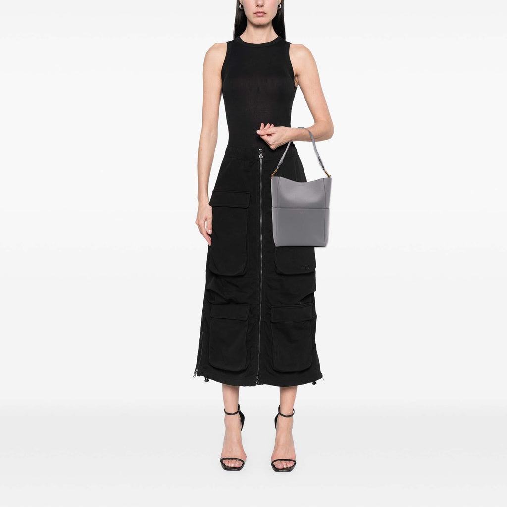 Celine Medium Leather Seau Sangle Bucket Bag