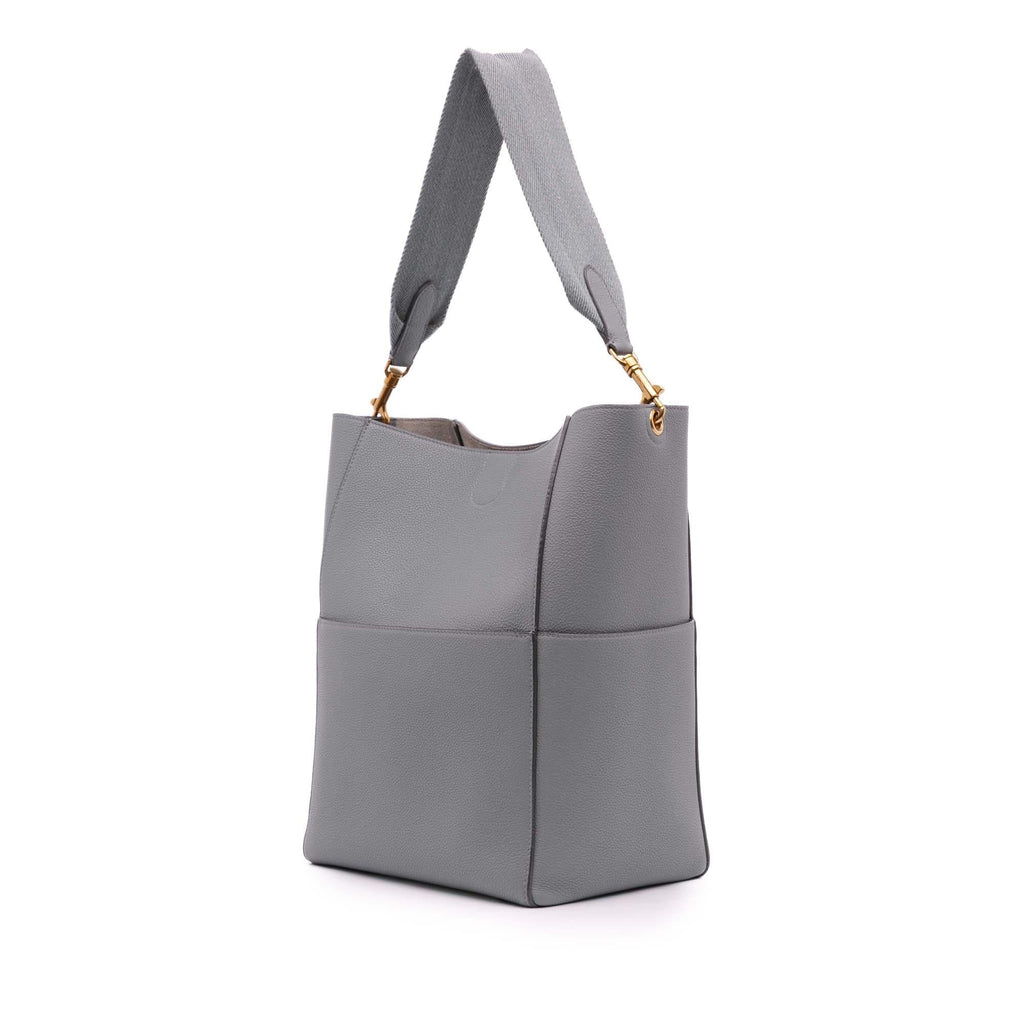 Celine Medium Leather Seau Sangle Bucket Bag
