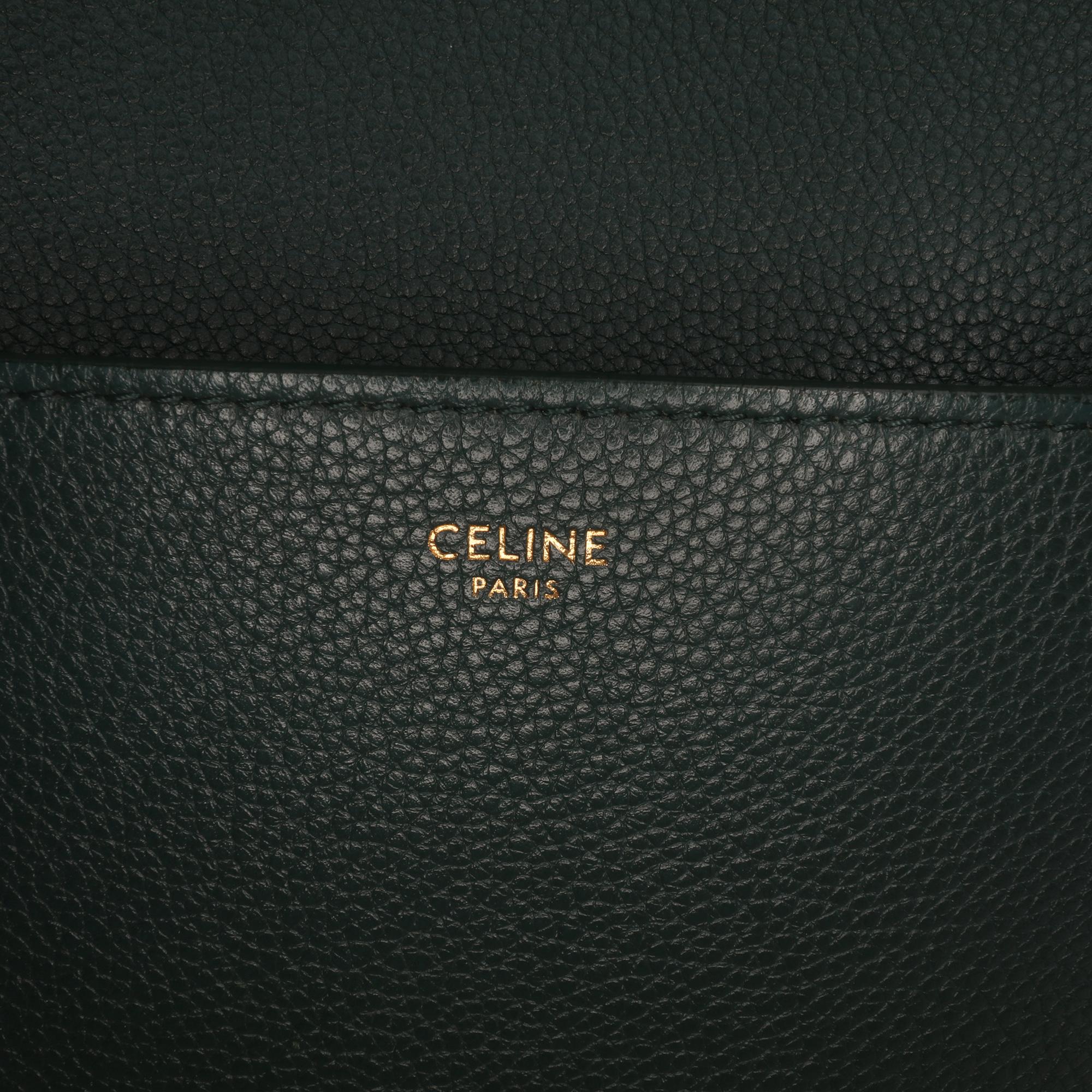 Celine Medium Leather Seau Sangle Bucket