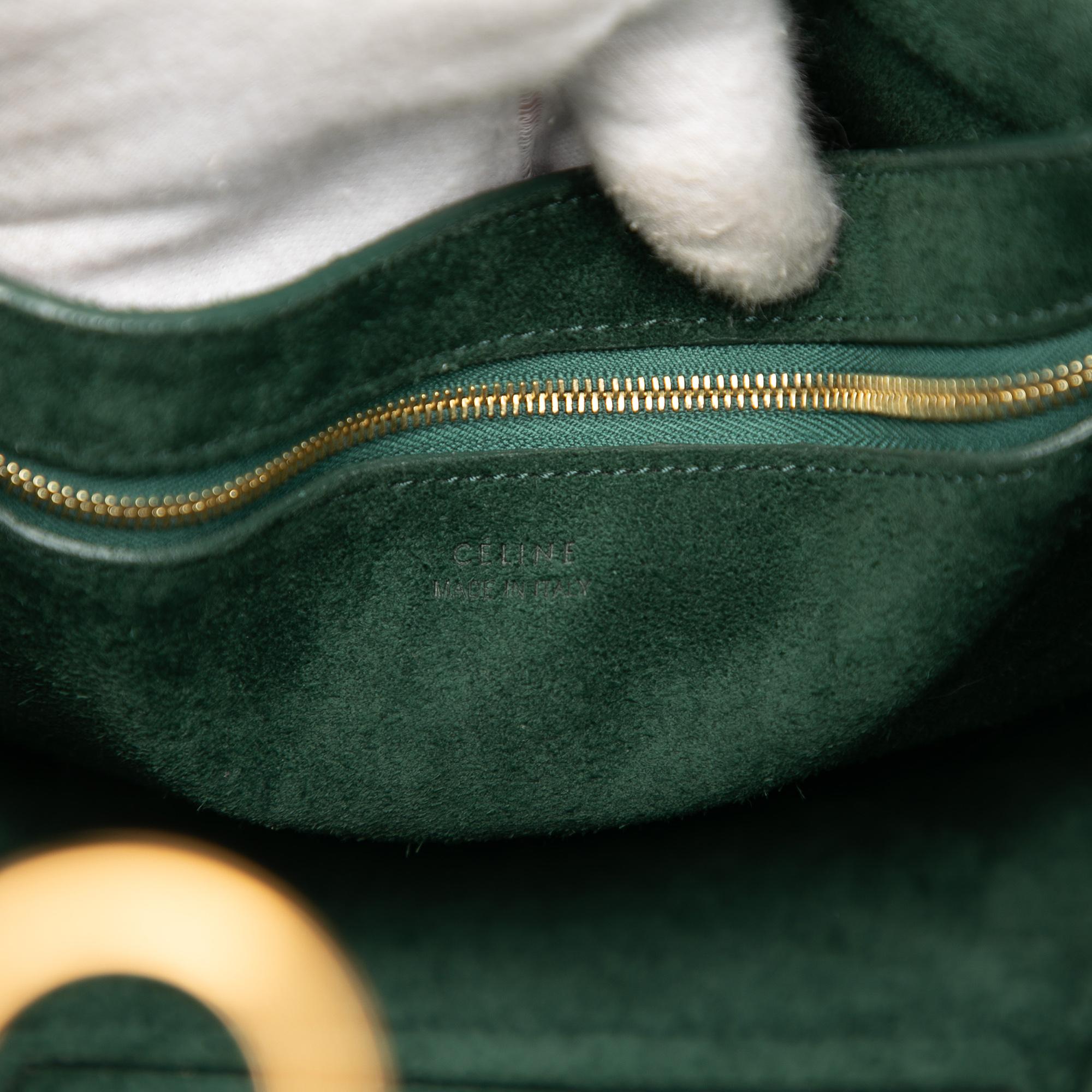 Celine Medium Leather Seau Sangle Bucket