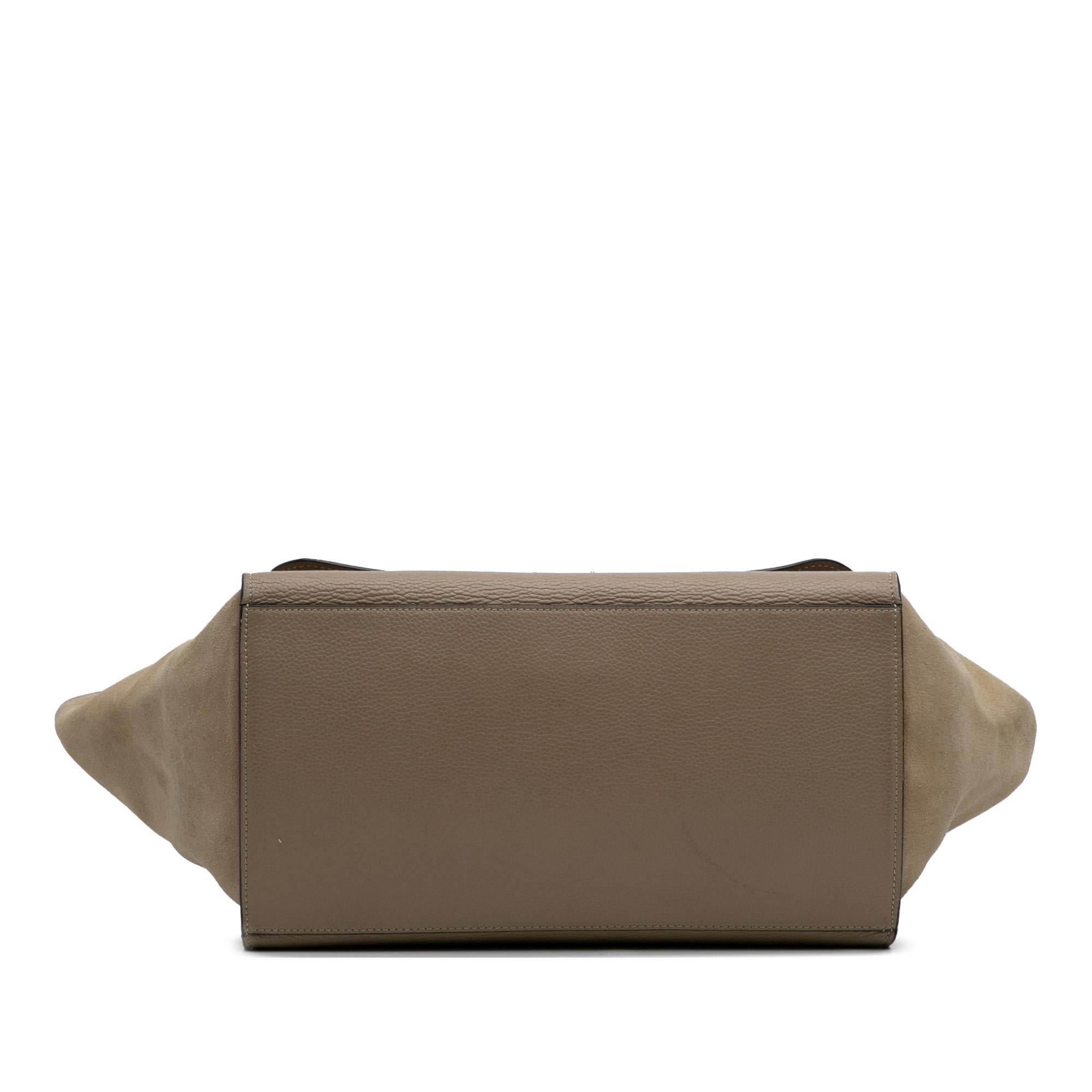 Celine Medium Leather Trapeze Satchel