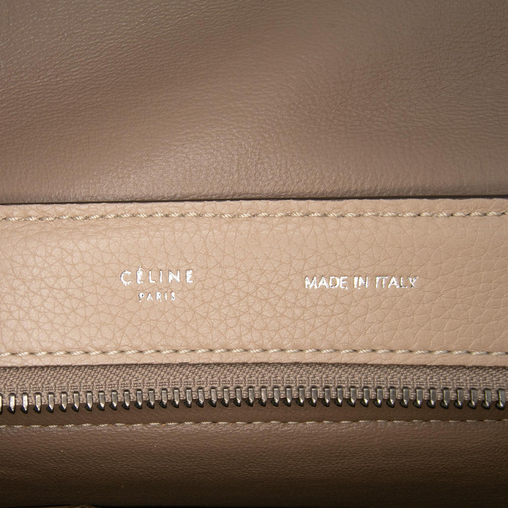 Celine Medium Leather Trapeze Satchel