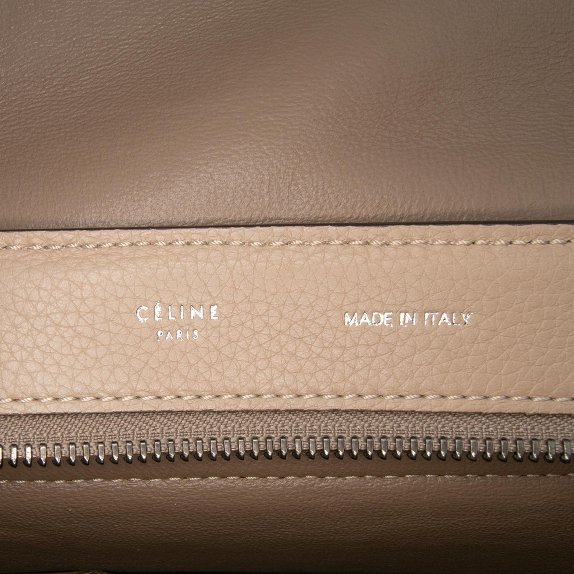 Celine Medium Leather Trapeze Satchel