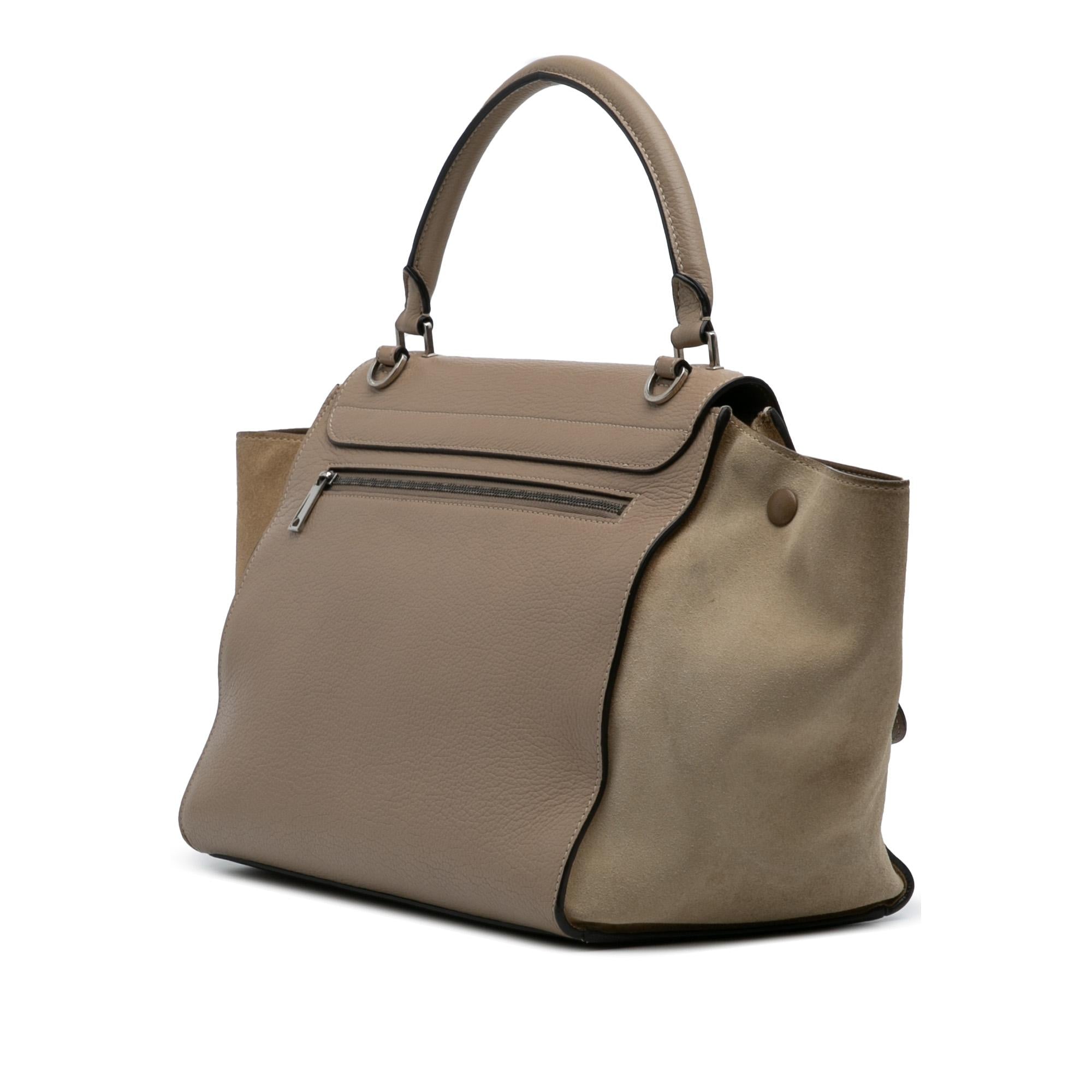 Celine Medium Leather Trapeze Satchel