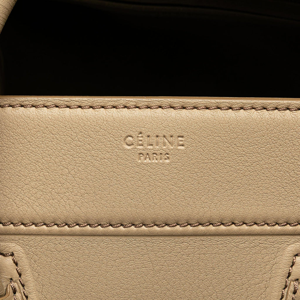 Celine Medium Luggage Leather Phantom Tote