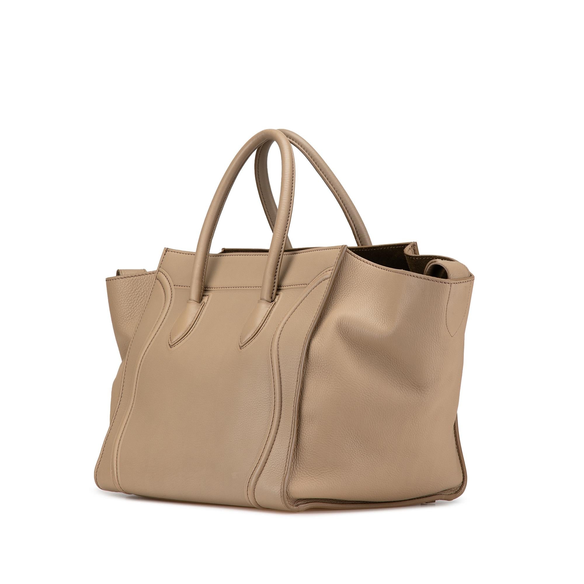 Celine Medium Luggage Leather Phantom Tote