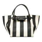 Celine Medium Striped Canvas Big Satchel (SHG-jjxkxO)