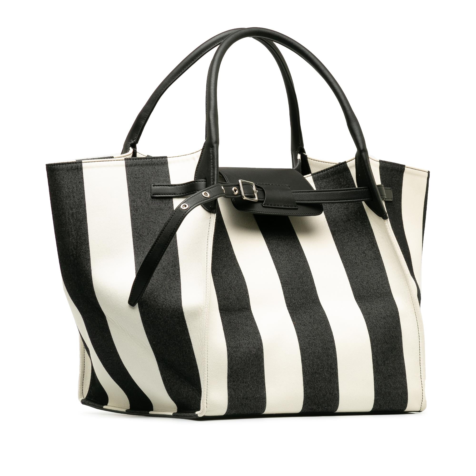 Celine Medium Striped Canvas Big Satchel (SHG-jjxkxO)