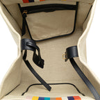 Celine Medium Striped Canvas Phantom Luggage Tote