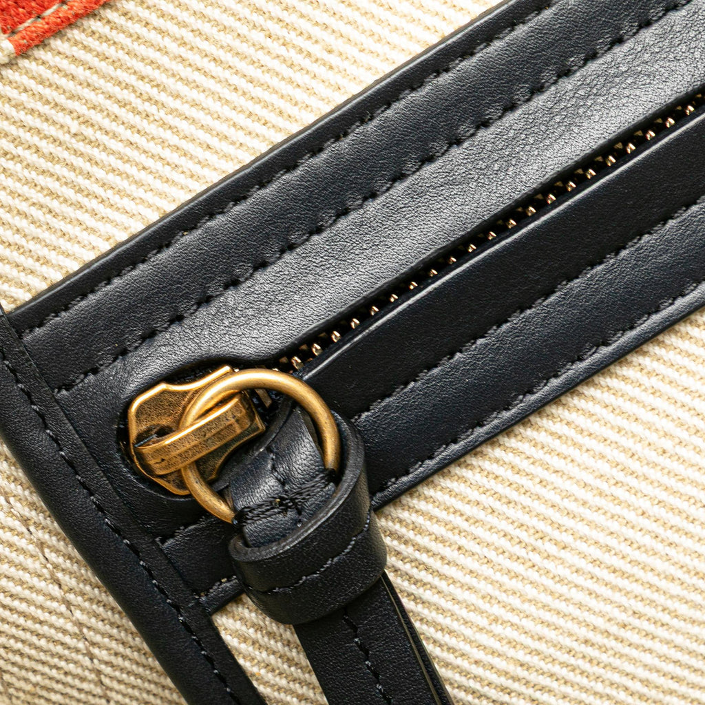 Celine Medium Striped Canvas Phantom Luggage Tote