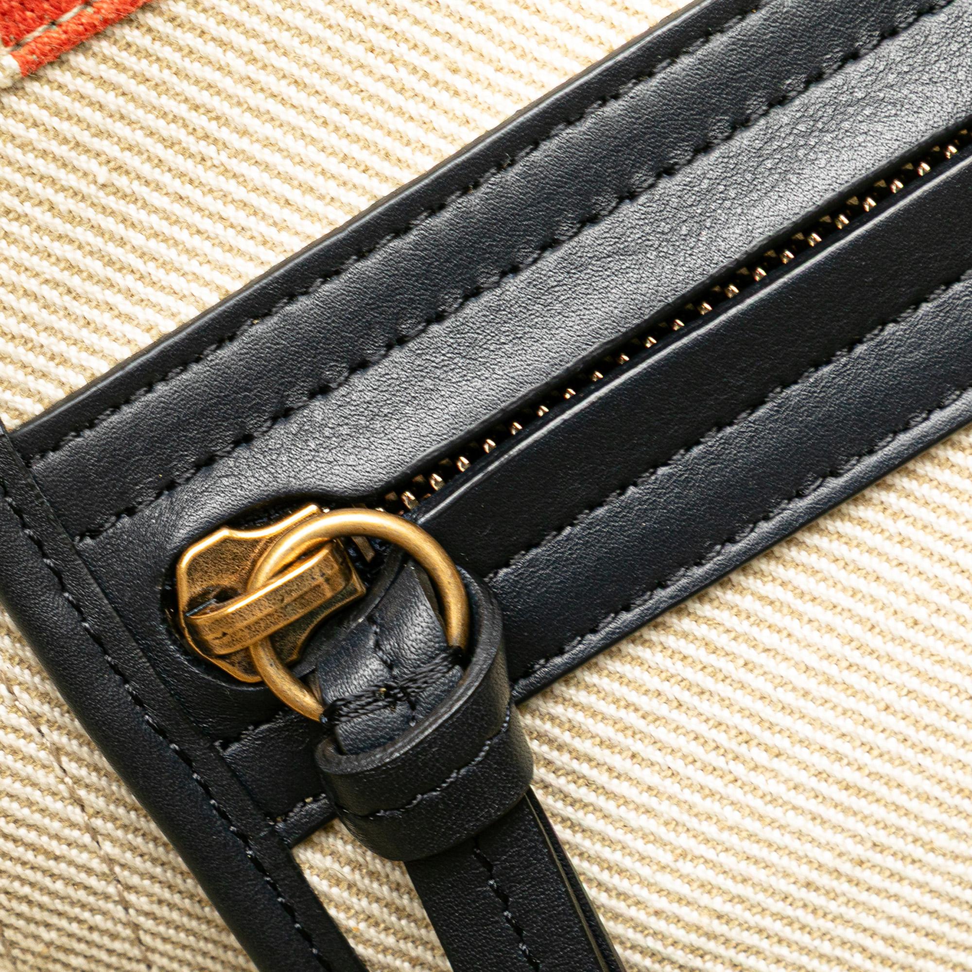 Celine Medium Striped Canvas Phantom Luggage Tote