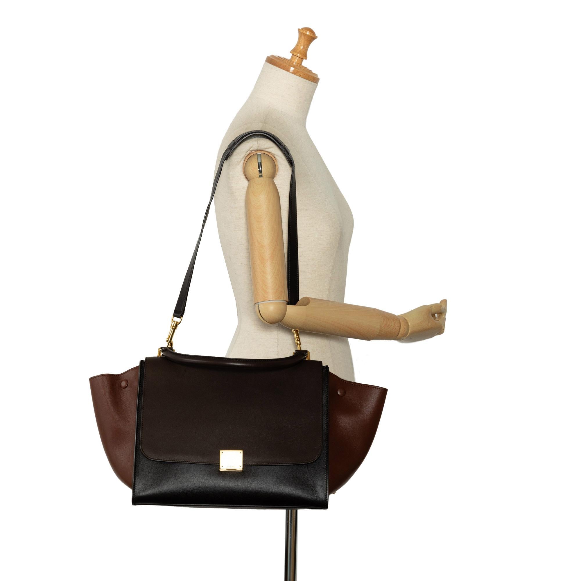 Celine Medium Trapeze Tricolor Satchel (SHG-CdZq7W)
