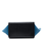 Celine Medium Tricolor Calfskin and Nubuck Trapeze Satchel