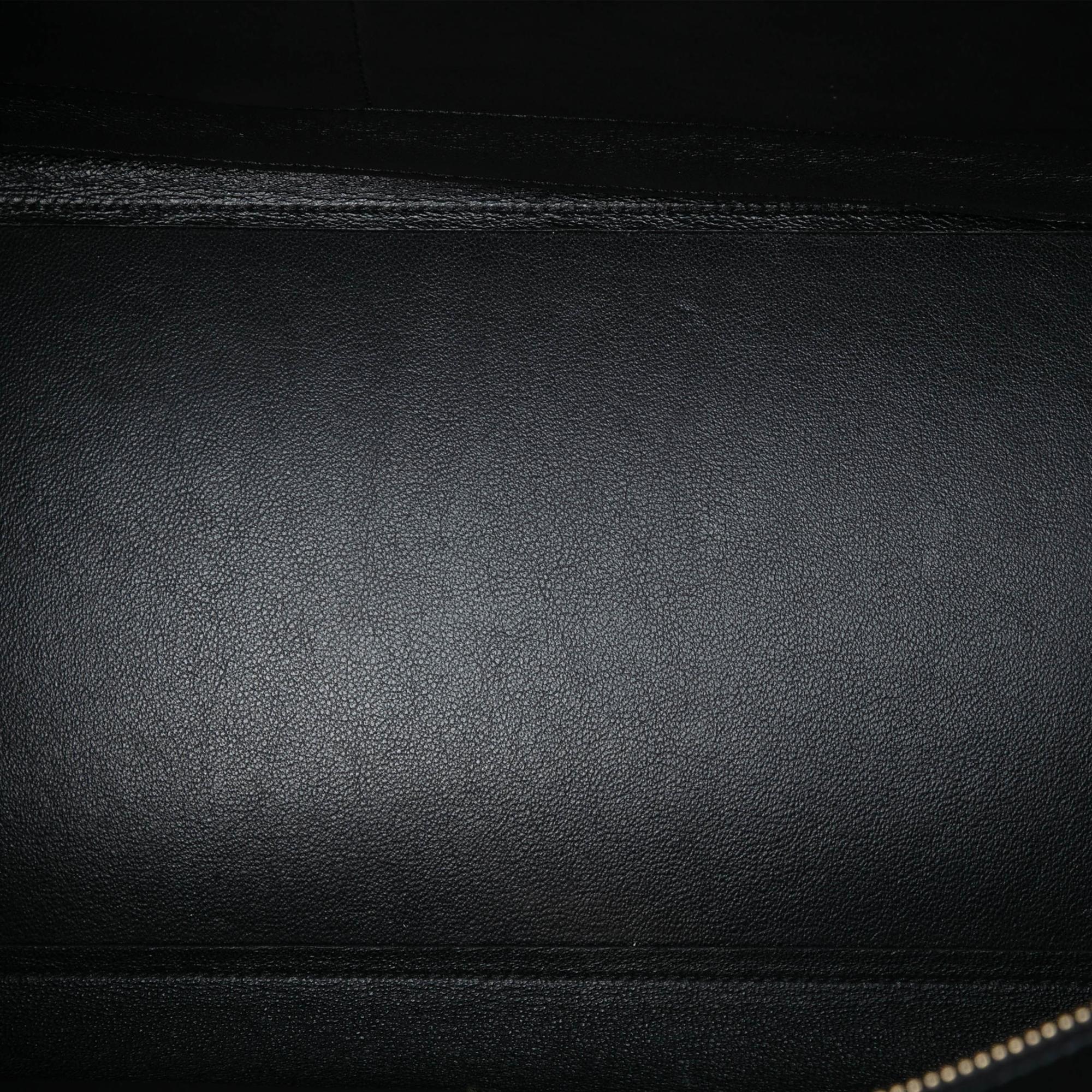 Celine Medium Tricolor Calfskin and Nubuck Trapeze Satchel