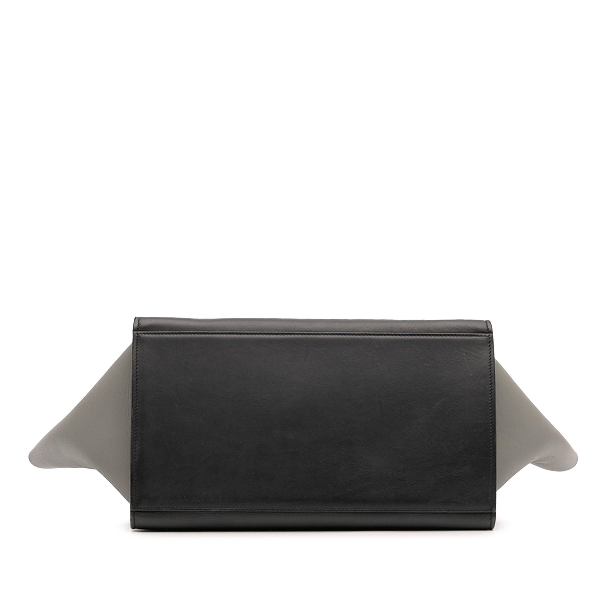 Celine Medium Tricolor Leather Trapeze Satchel