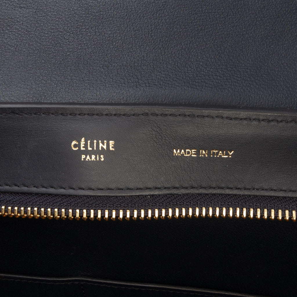 Celine Medium Tricolor Leather Trapeze Satchel