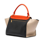 Celine Medium Tricolor Leather Trapeze Satchel
