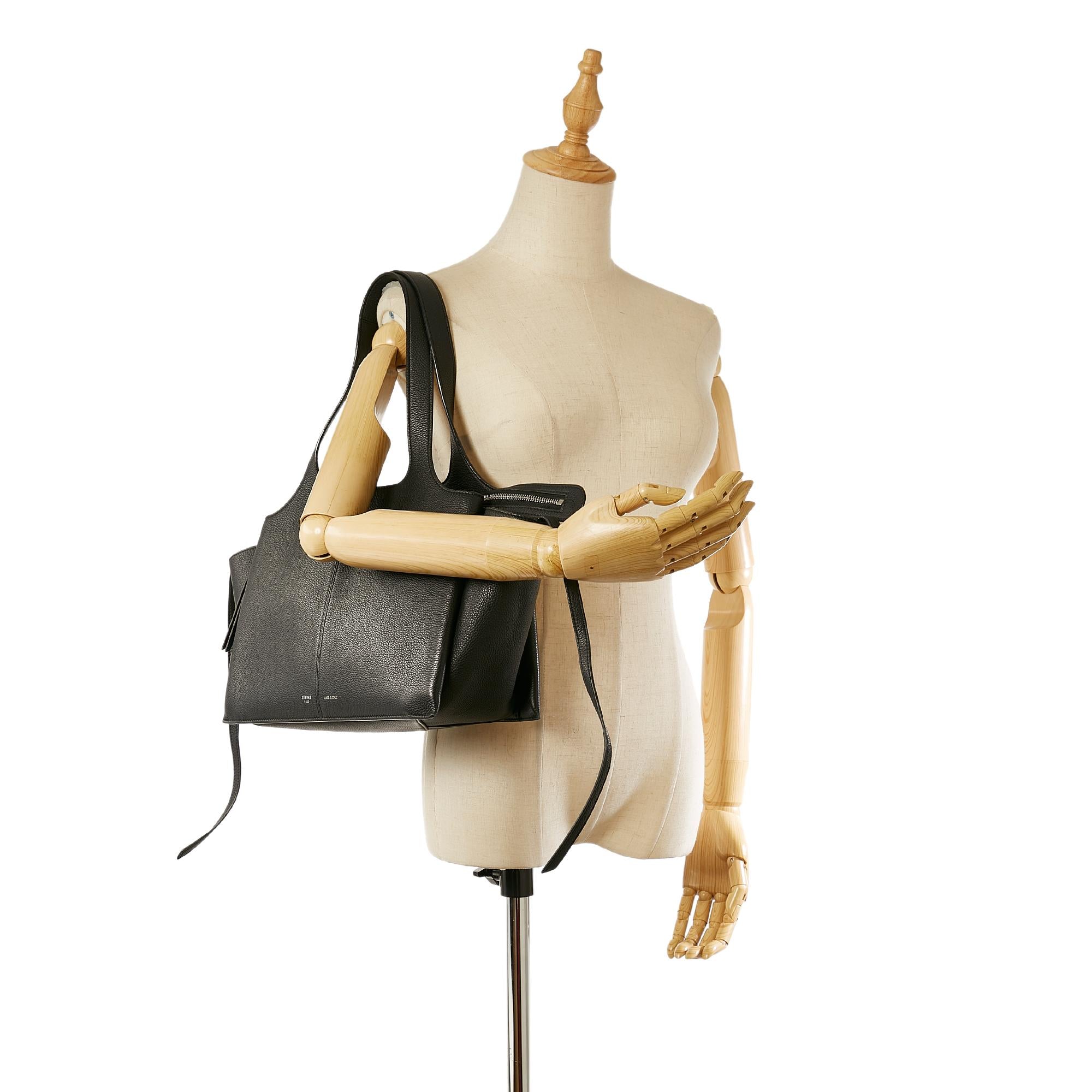Celine Medium Trifold Leather Tote Bag (SHG-23594)