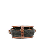 Celine Medium Triomphe Coated Canvas Folco Crossbody