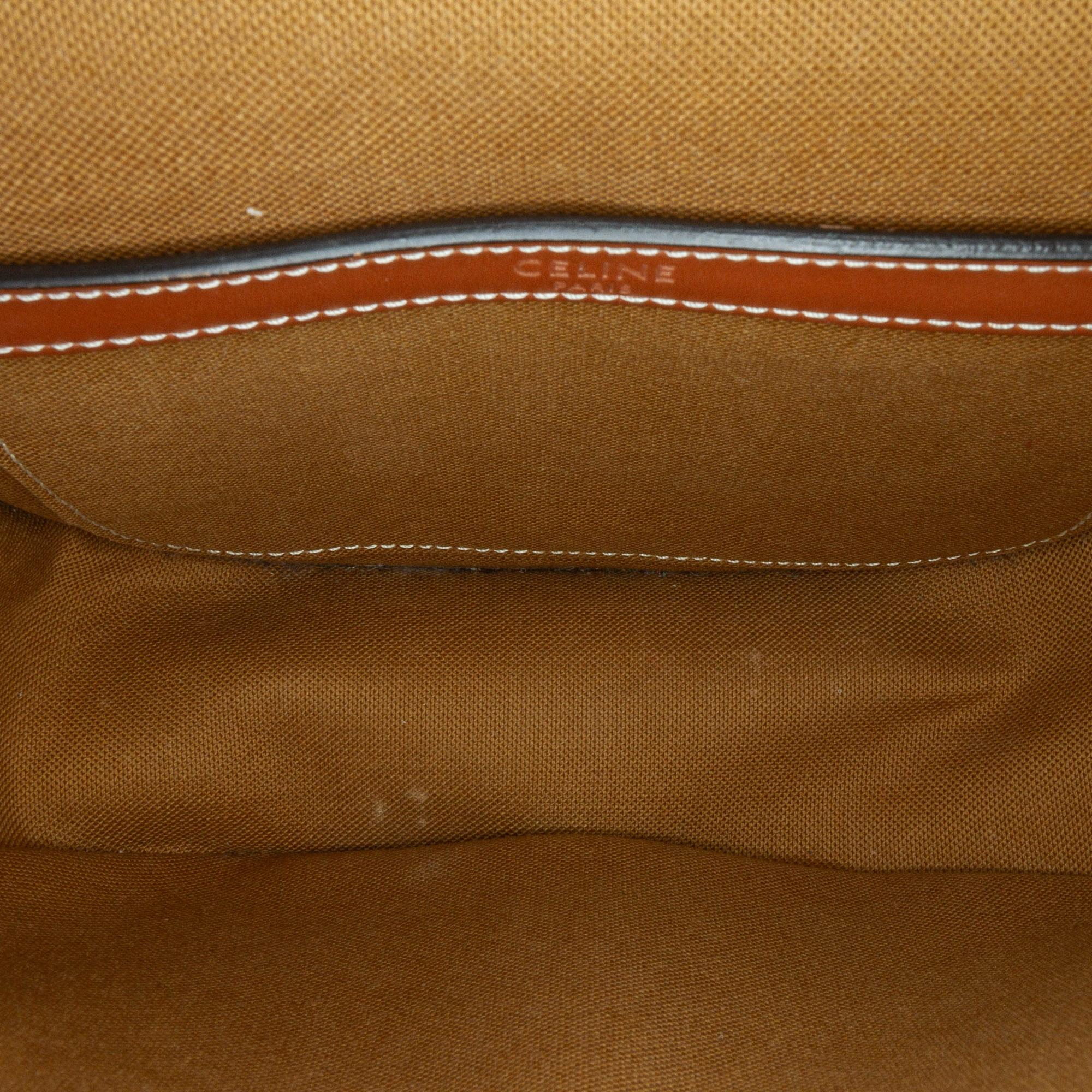 Celine Medium Triomphe Coated Canvas Folco Crossbody