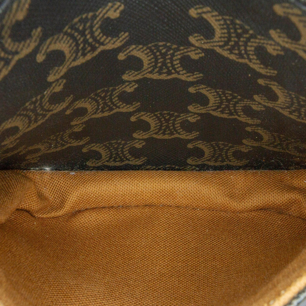 Celine Medium Triomphe Coated Canvas Folco Crossbody