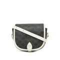 Celine Medium Triomphe Coated Canvas Folco Crossbody