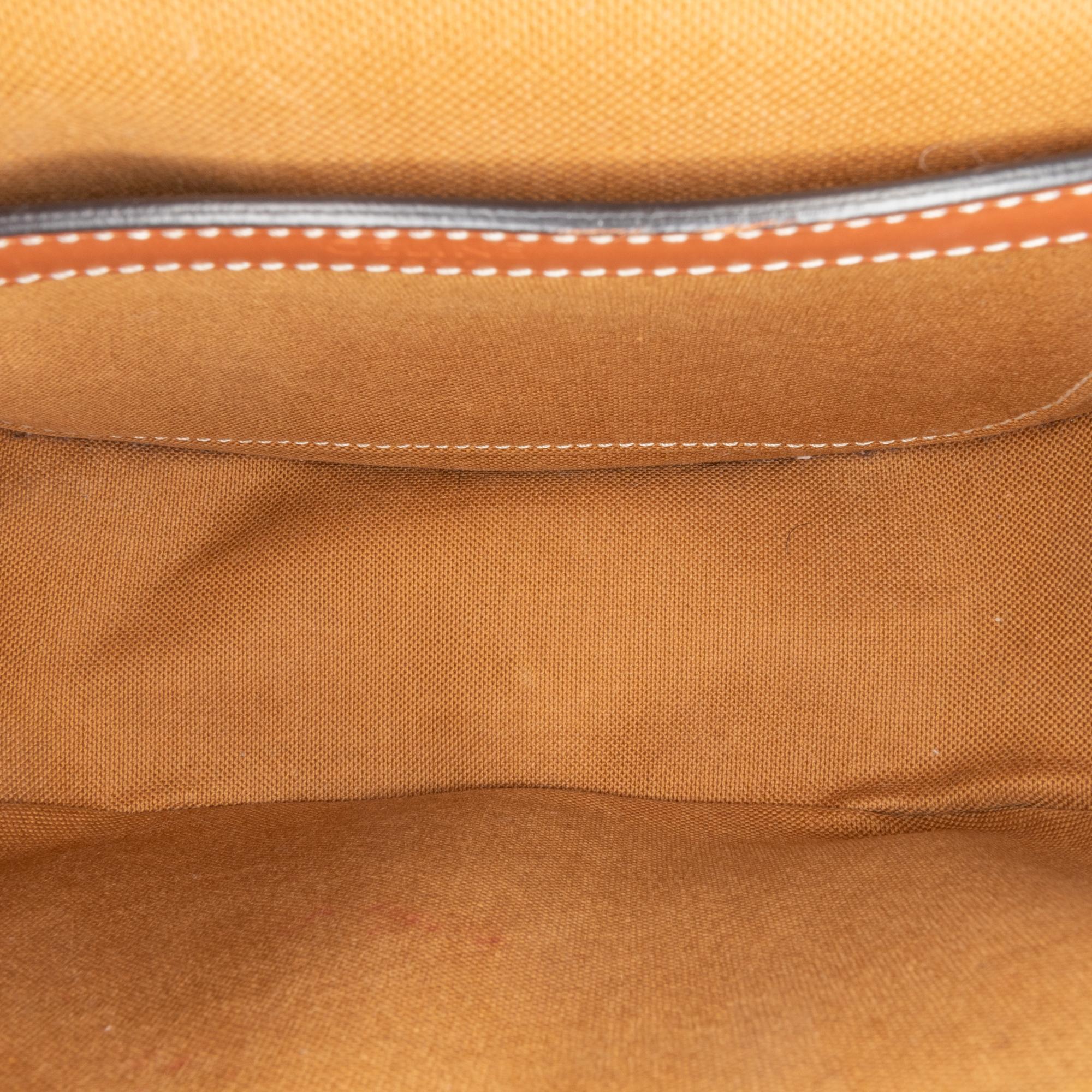Celine Medium Triomphe Coated Canvas Folco Crossbody
