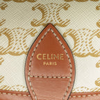 Celine Medium Triomphe Coated Canvas Folco Crossbody