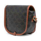 Celine Medium Triomphe Coated Canvas Folco Crossbody