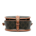 Celine Medium Triomphe Coated Canvas Folco Crossbody