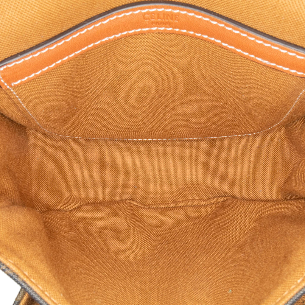 Celine Medium Triomphe Coated Canvas Folco Crossbody