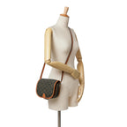 Celine Medium Triomphe Coated Canvas Folco Crossbody