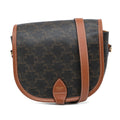 Celine Medium Triomphe Coated Canvas Folco Crossbody